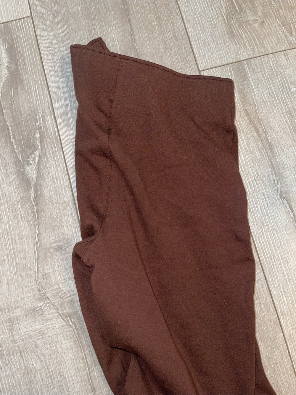 🎀🥥🤍Abercrombie & Fitch Women's Brown Flared Pants legging slit detail XXS🤍🥥🎀 - Picture 6 of 6